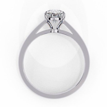 Oval Essence Solitaire Ring