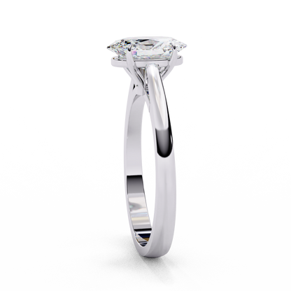 Oval Essence Solitaire Ring