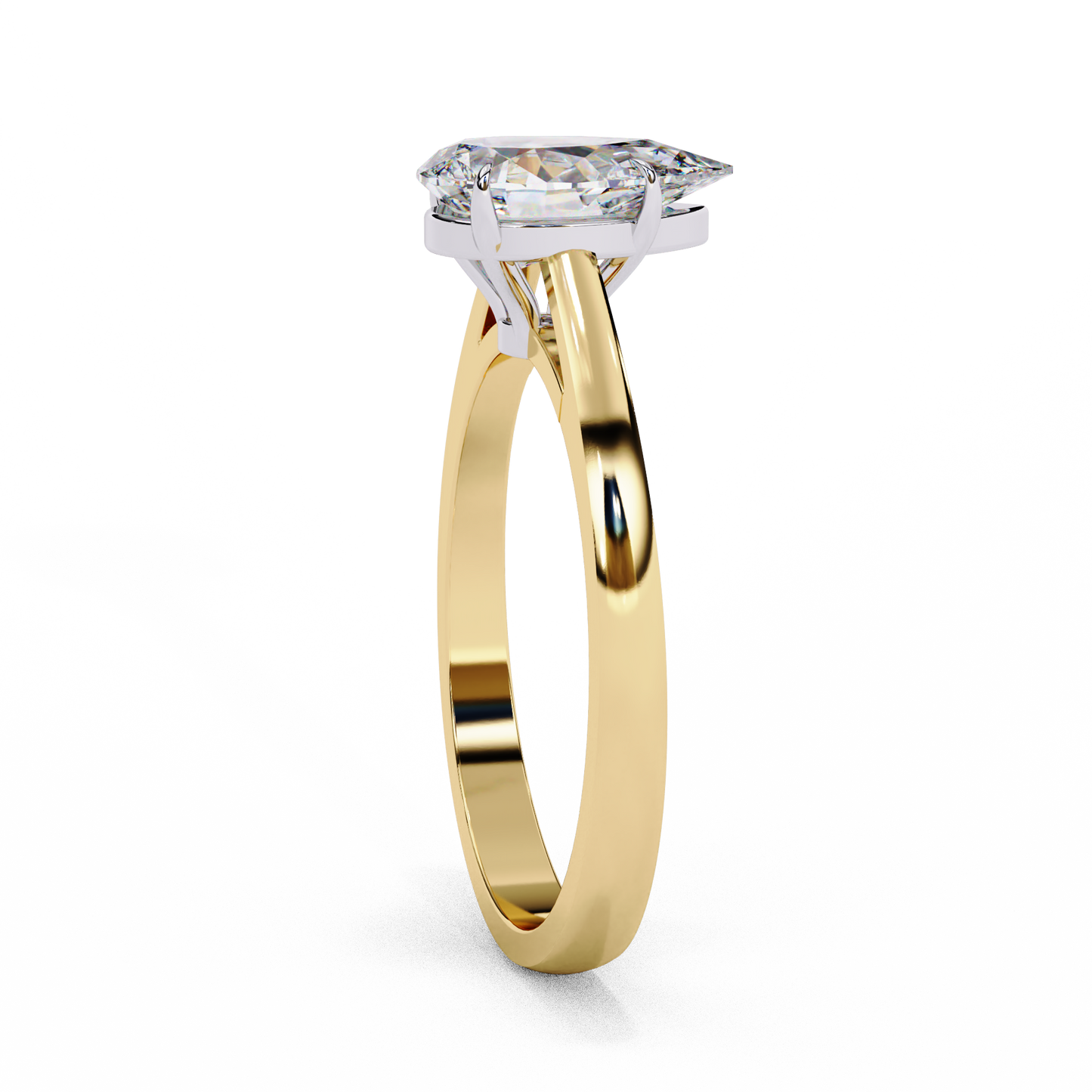 Luminous Drop Solitaire Ring