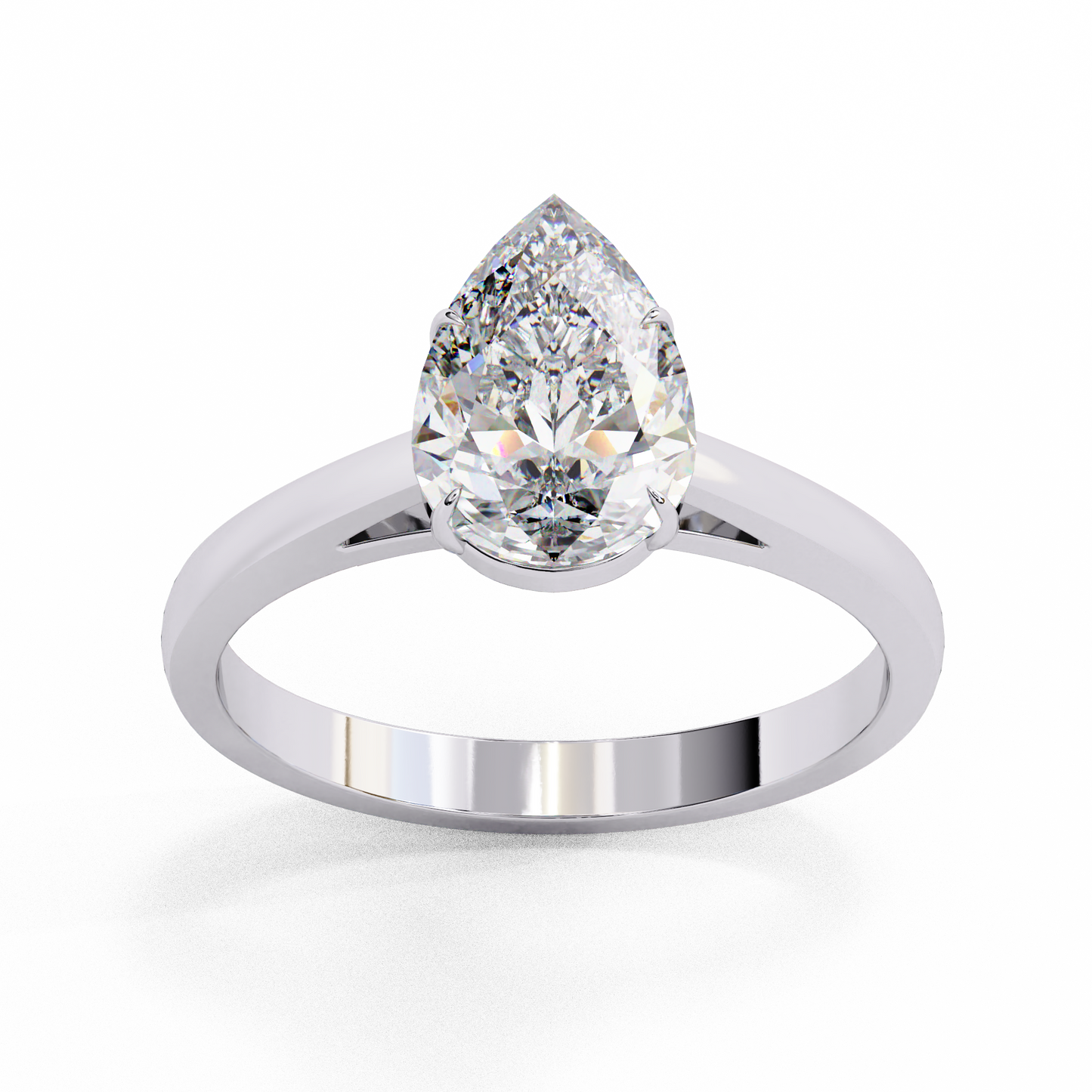 Luminous Drop Solitaire Ring