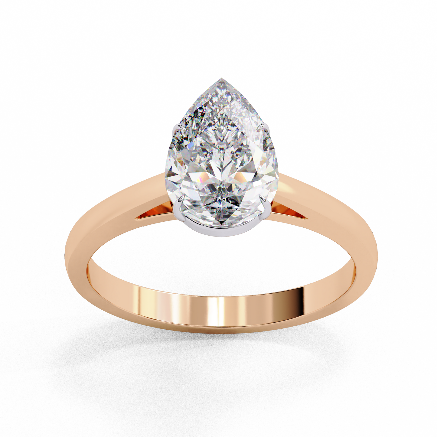 Luminous Drop Solitaire Ring