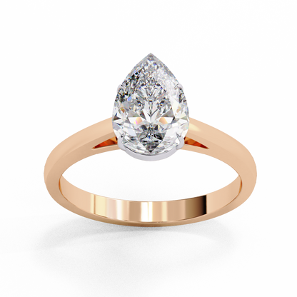 Luminous Drop Solitaire Ring
