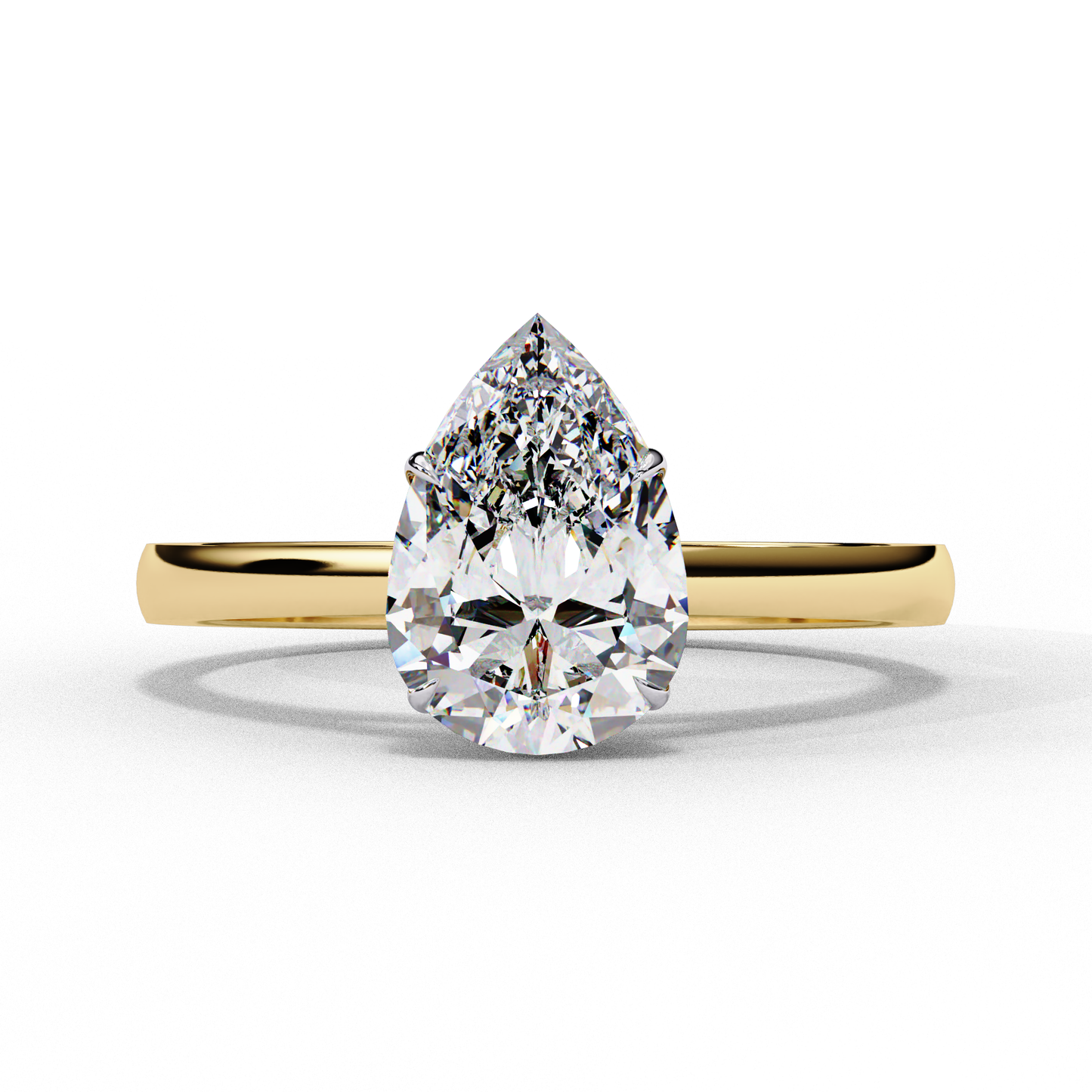 Luminous Drop Solitaire Ring