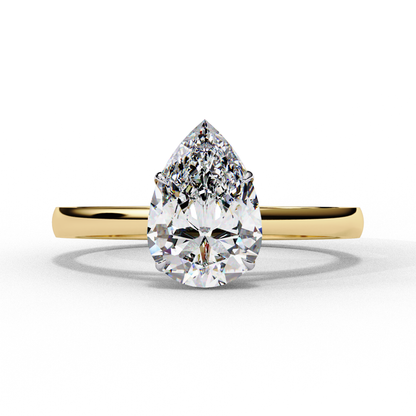 Luminous Drop Solitaire Ring