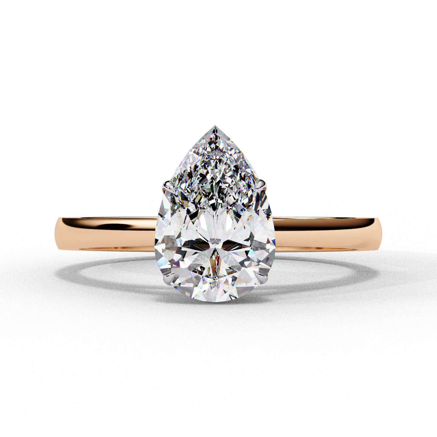 Luminous Drop Solitaire Ring