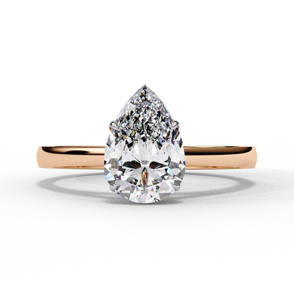 Luminous Drop Solitaire Ring
