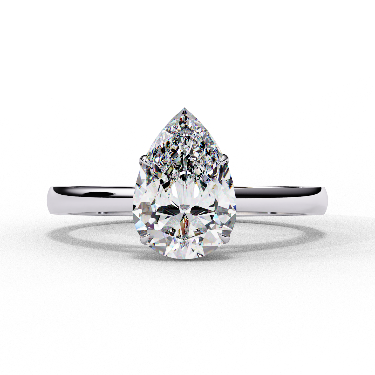 Luminous Drop Solitaire Ring