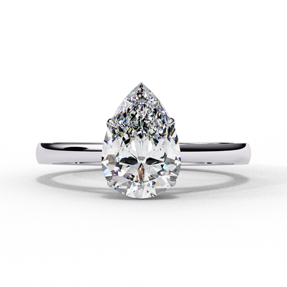 Luminous Drop Solitaire Ring