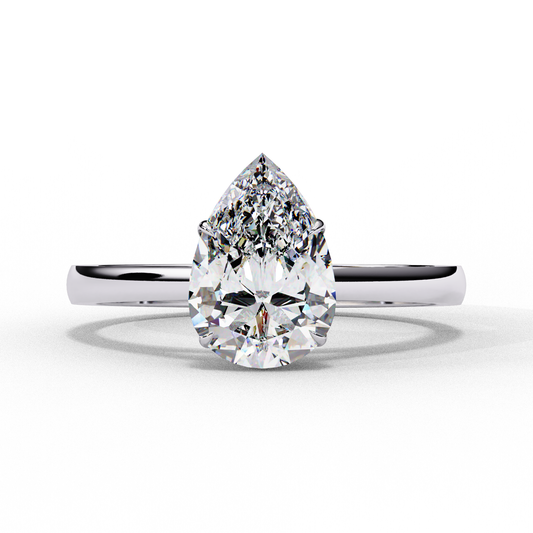 Luminous Drop Solitaire Ring