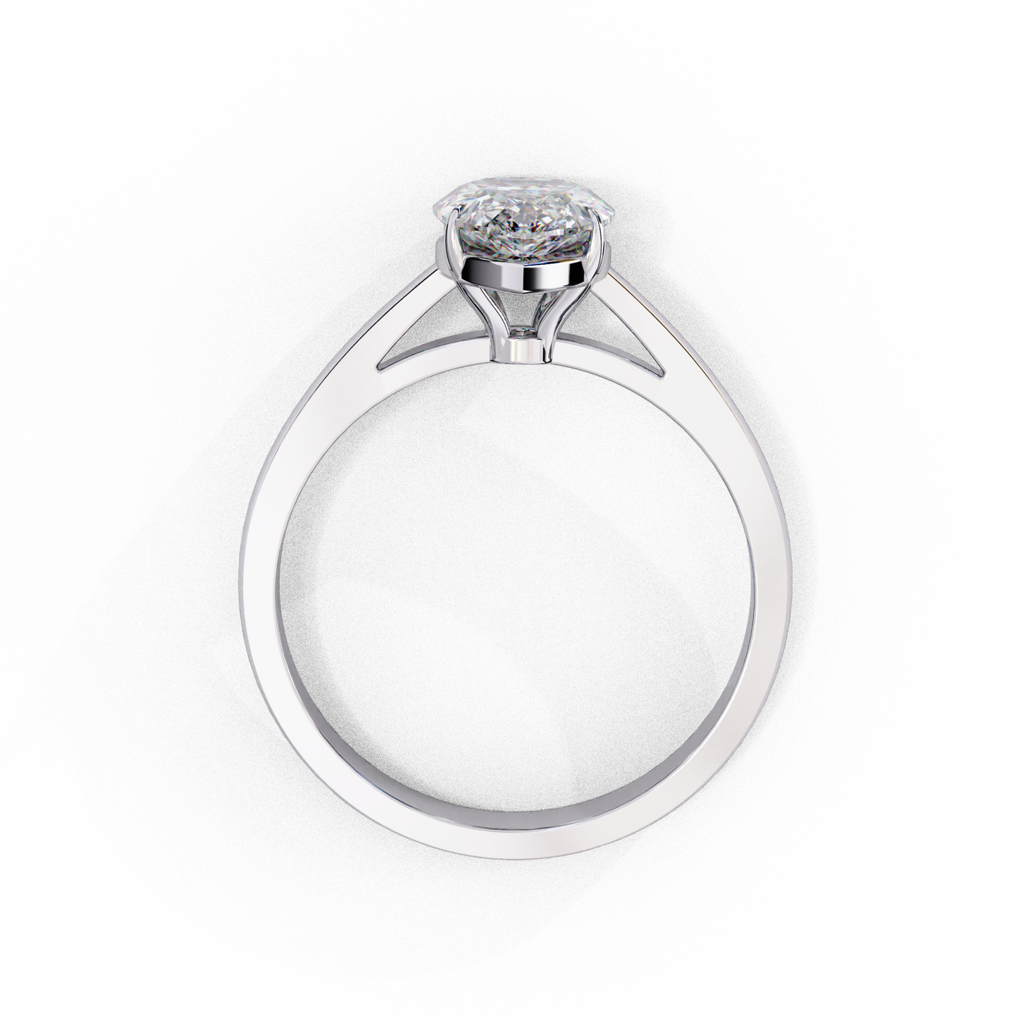 Luminous Drop Solitaire Ring