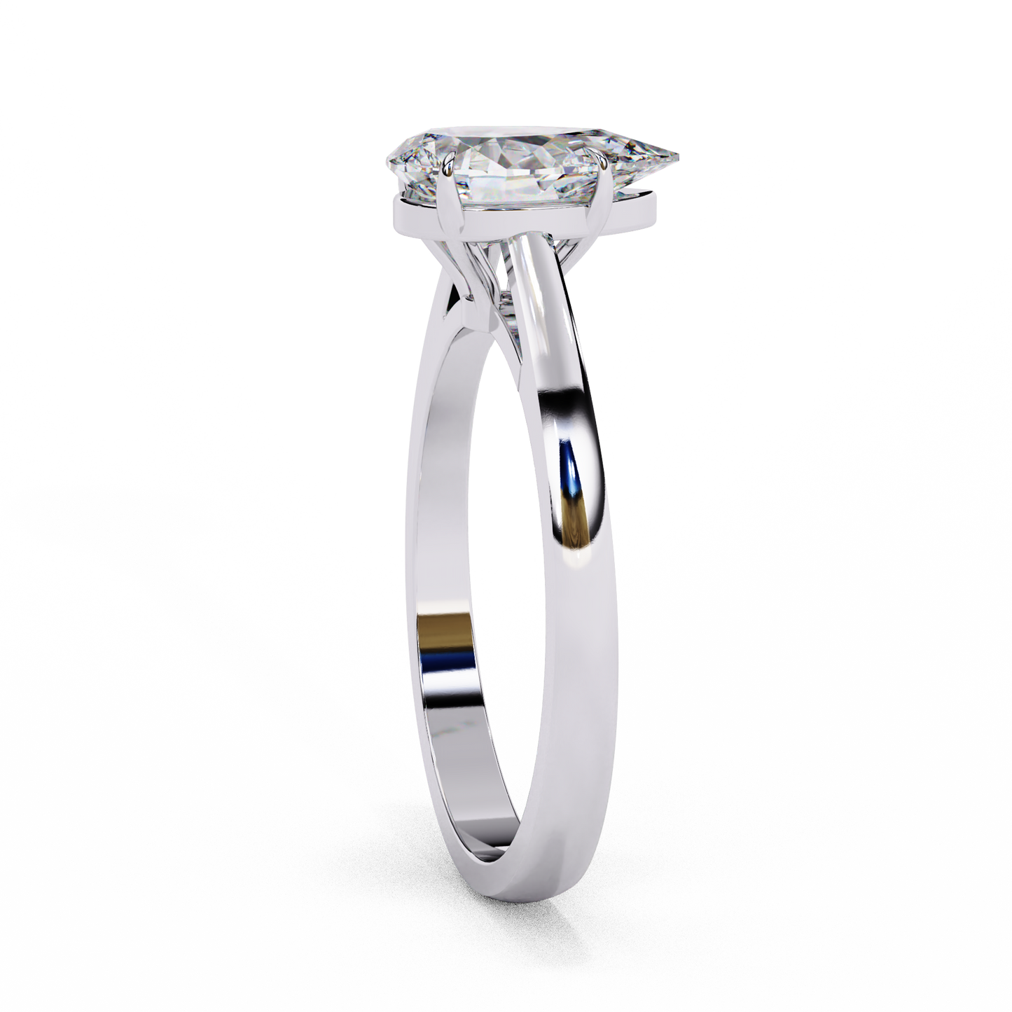 Luminous Drop Solitaire Ring