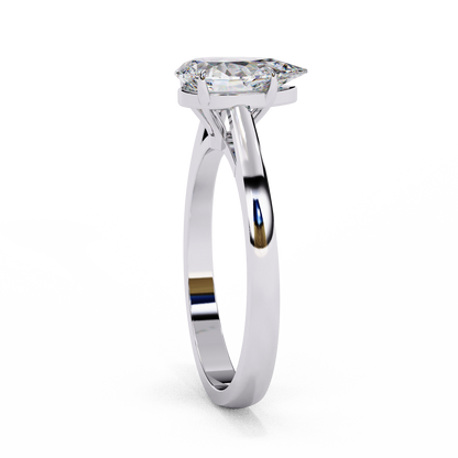 Luminous Drop Solitaire Ring
