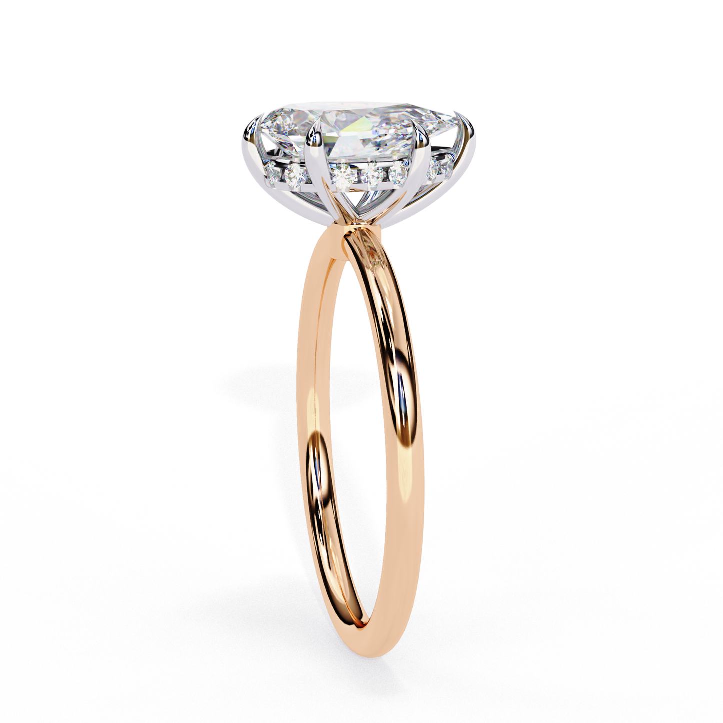 Radiant Dew Solitaire Ring