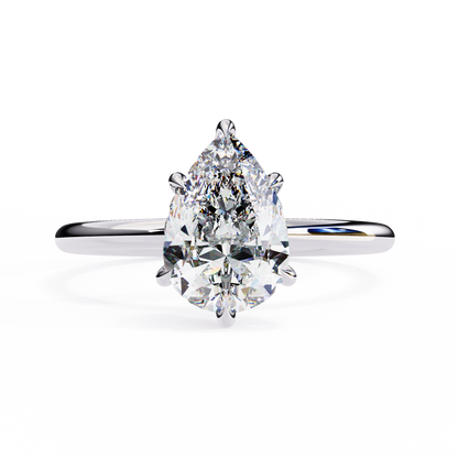 Radiant Dew Solitaire Ring