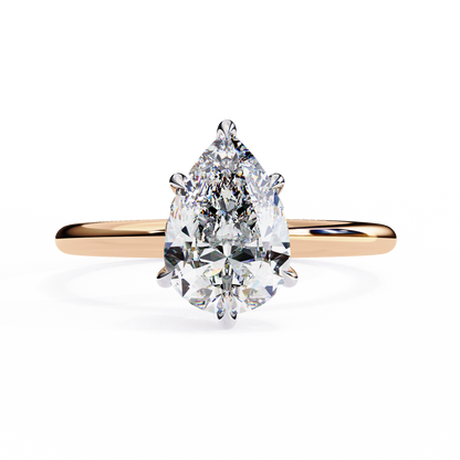 Radiant Dew Solitaire Ring