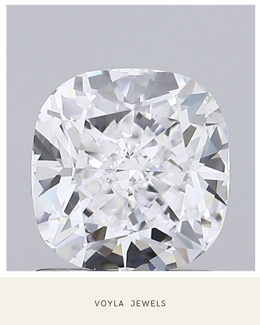 Lab Grown Cushion Diamond 1.00ct D VS1