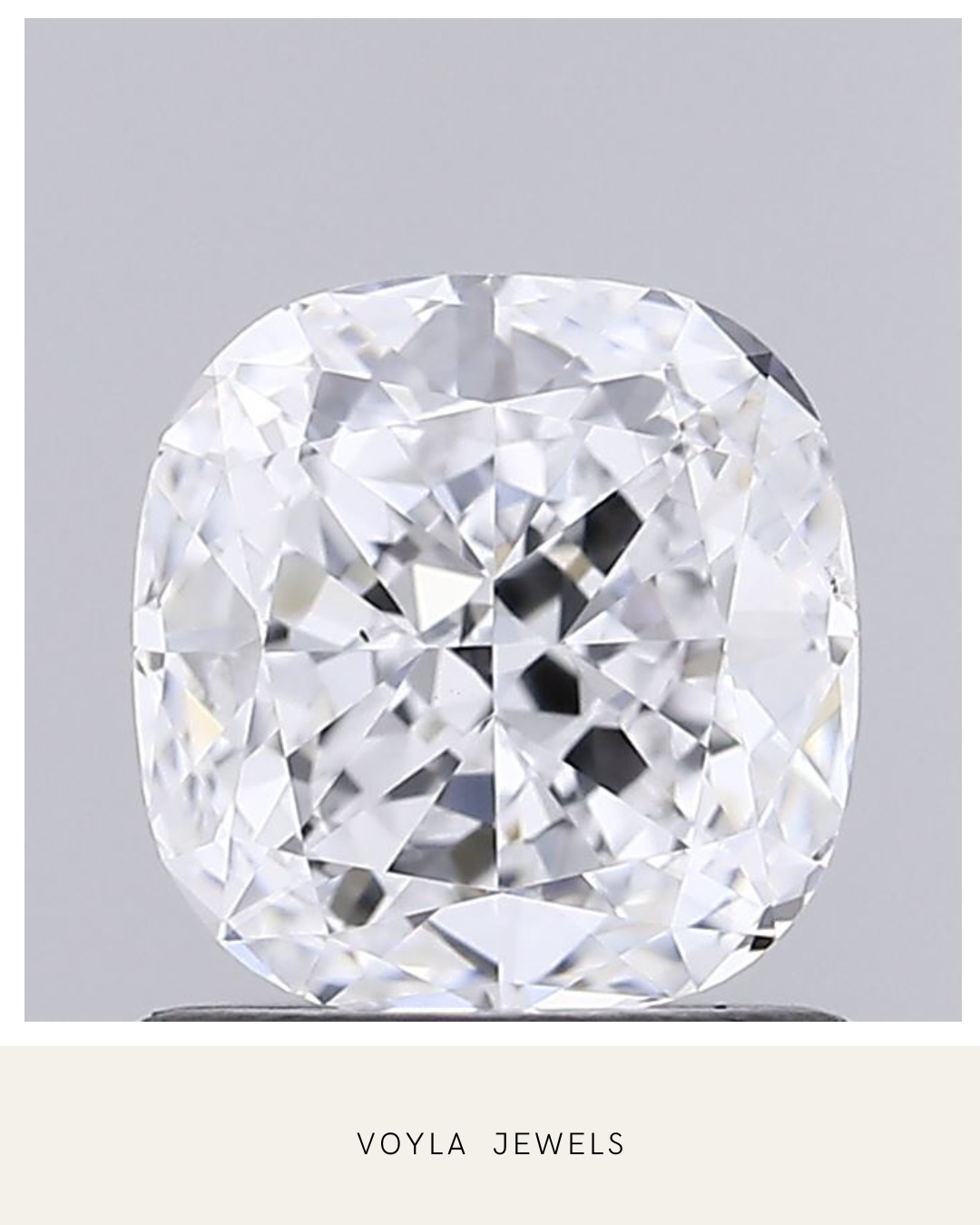 Lab Grown Cushion Diamond 1.00ct D VS2