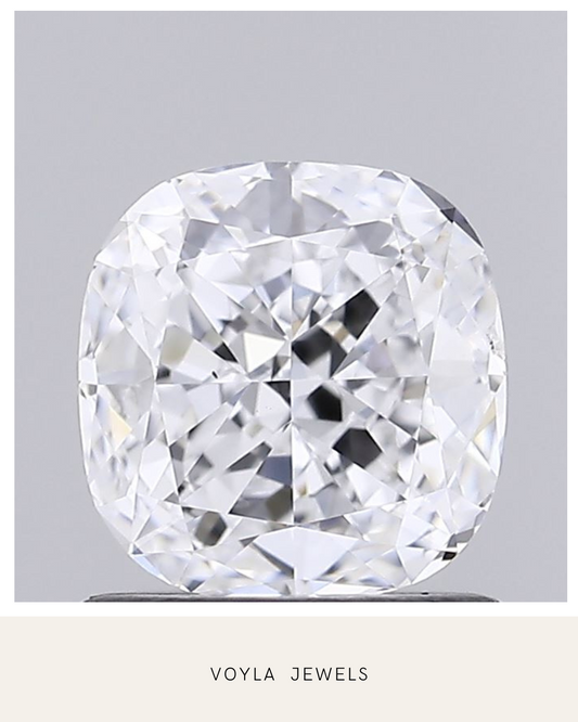 Lab Grown Cushion Diamond 1.00ct D VS2