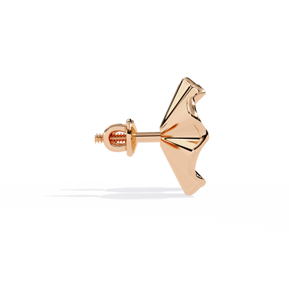 Golden Bloom Solitaire Studs