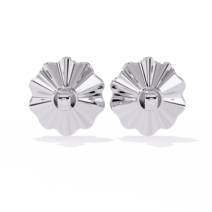 Golden Bloom Solitaire Studs
