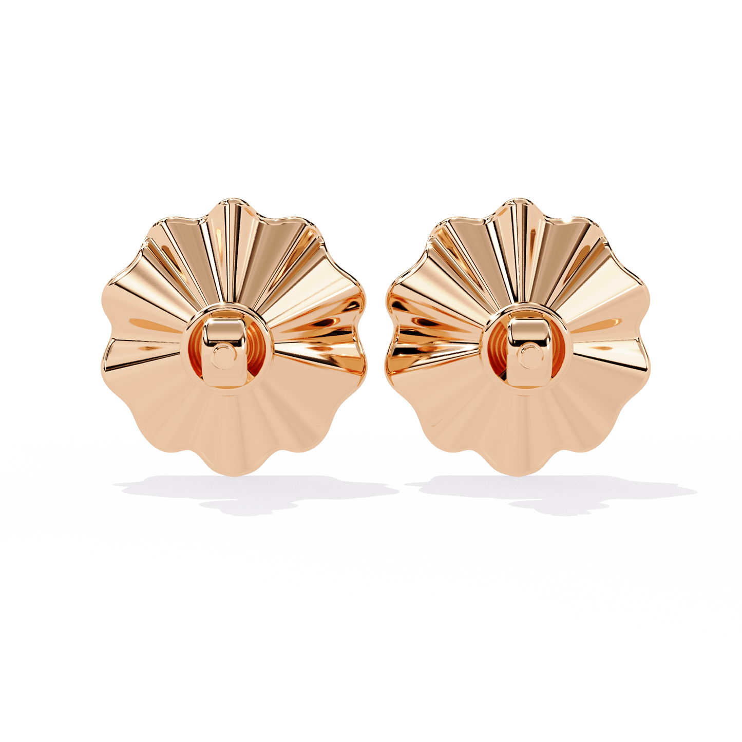 Golden Bloom Solitaire Studs