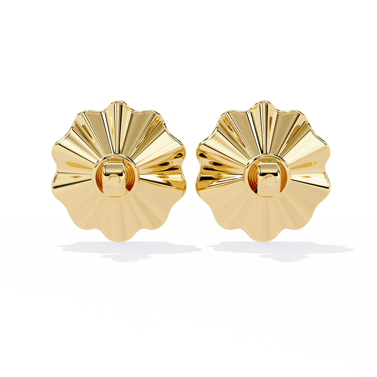 Golden Bloom Solitaire Studs