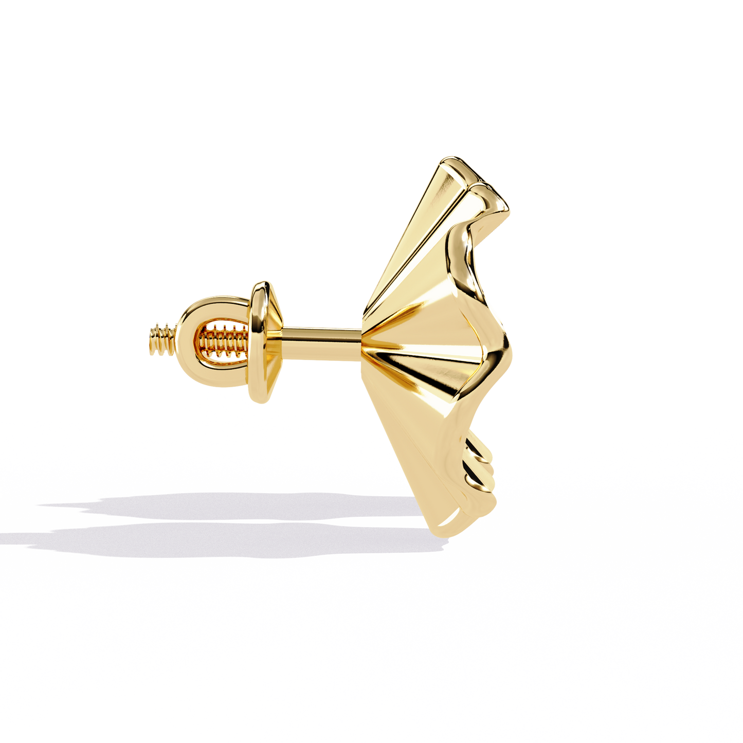 Golden Bloom Solitaire Studs