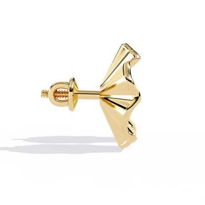 Golden Bloom Solitaire Studs