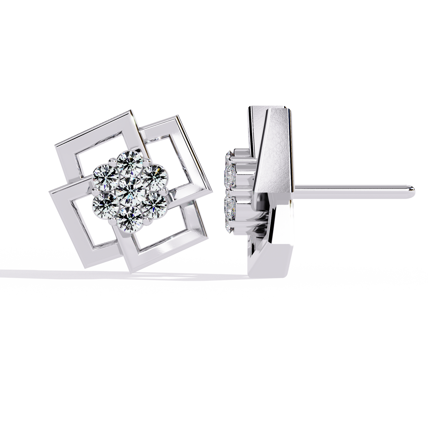 Floral Matrix Studs