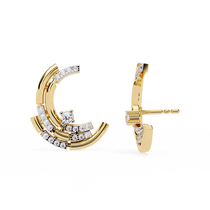 Halo Crescent Studs