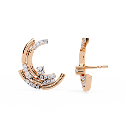 Halo Crescent Studs