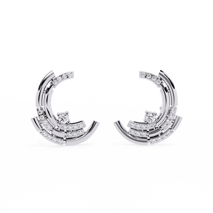 Halo Crescent Studs