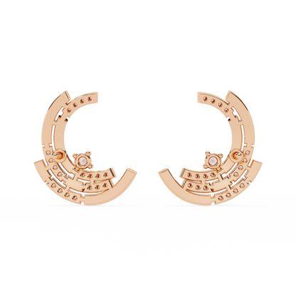 Halo Crescent Studs