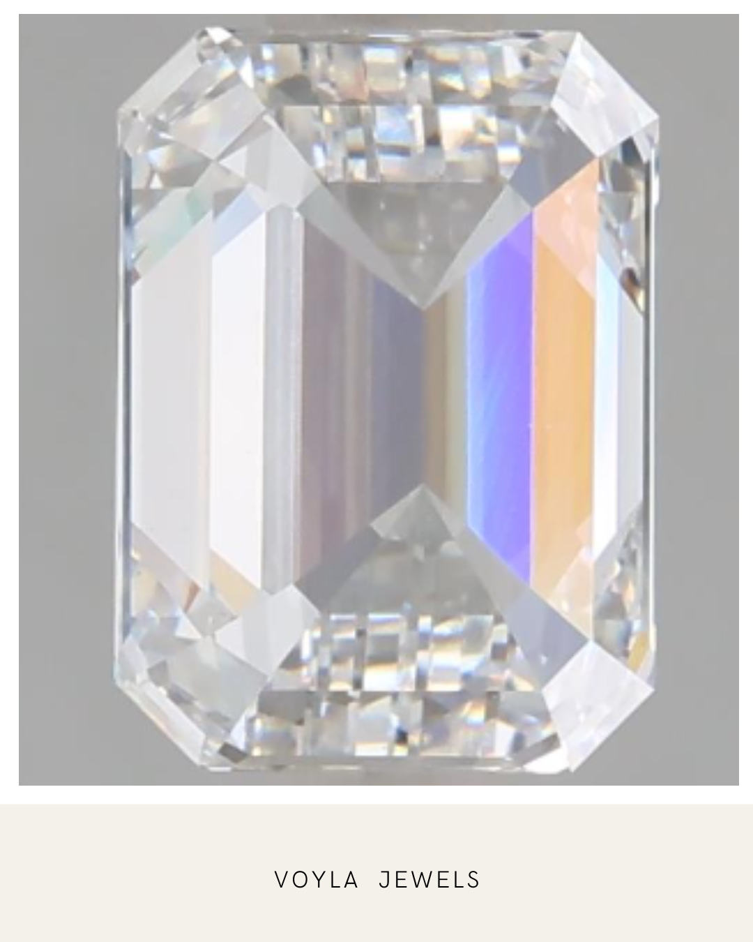 Lab Grown Emerald Diamond 1.00ct D VS1