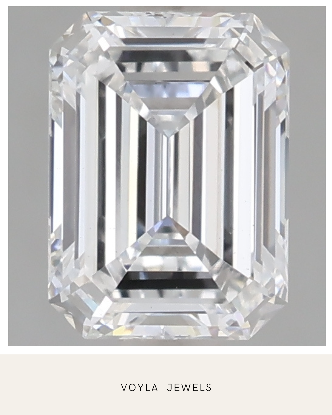 Lab Grown Emerald Diamond 1.00ct D VS1