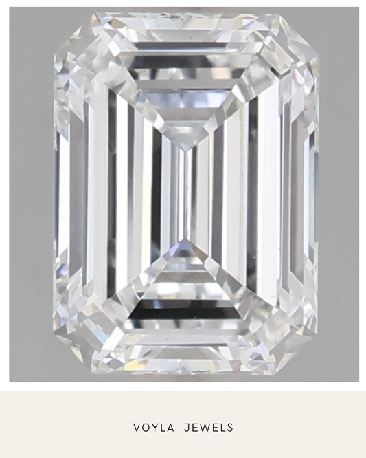Lab Grown Emerald Diamond 1.00ct D VS1