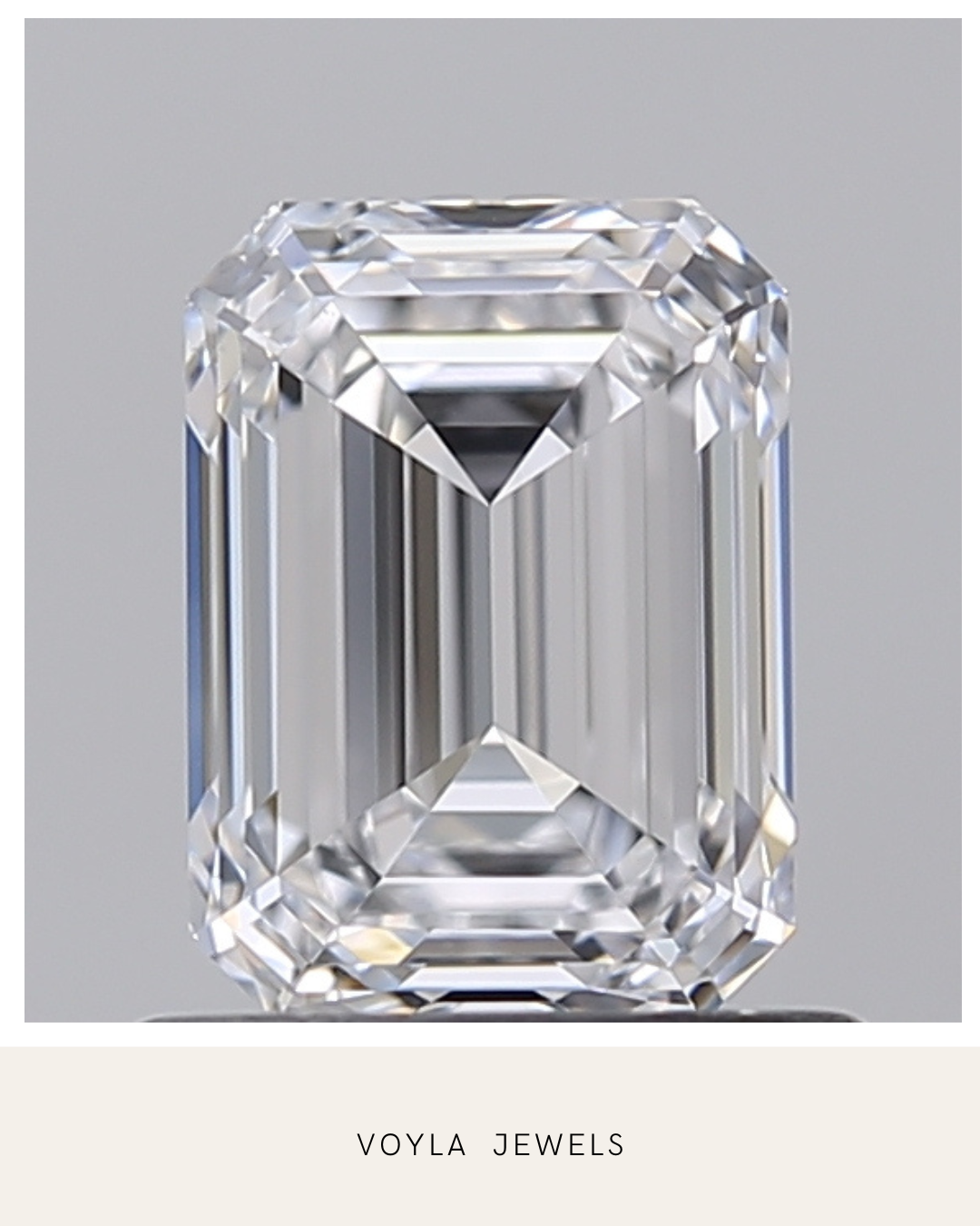 Lab Grown Emerald Diamond 1.00ct D VS2