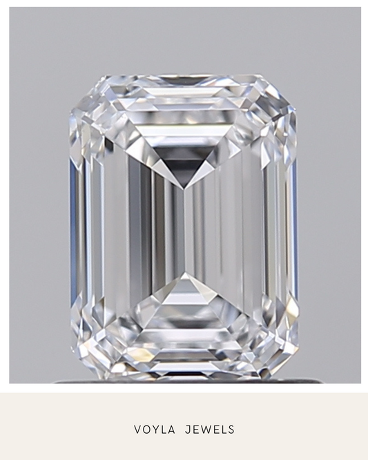 Lab Grown Emerald Diamond 1.00ct D VS2
