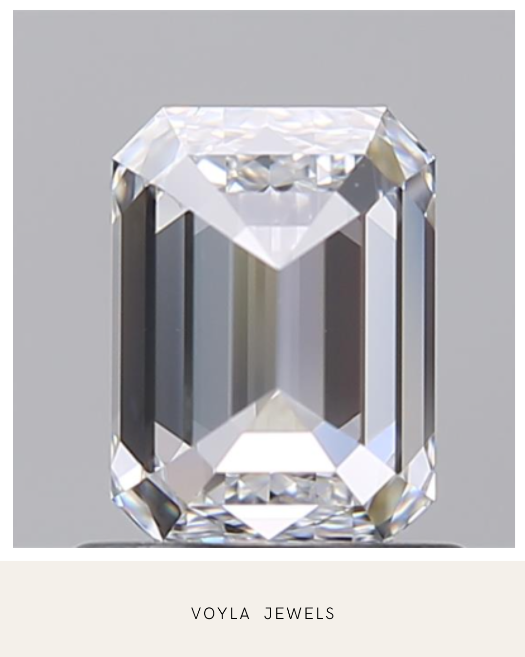 Lab Grown Emerald Diamond 1.00ct D VS2