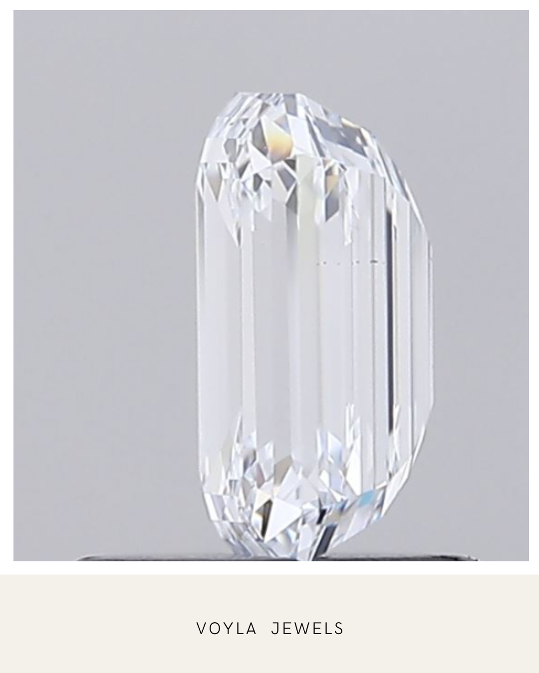 Lab Grown Emerald Diamond 1.00ct F VS1