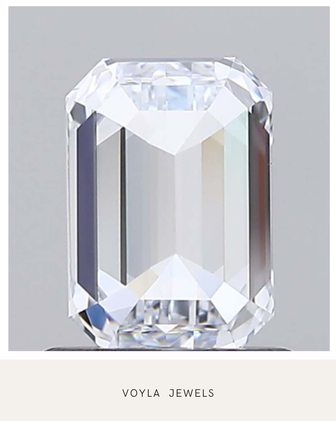 Lab Grown Emerald Diamond 1.00ct F VS1