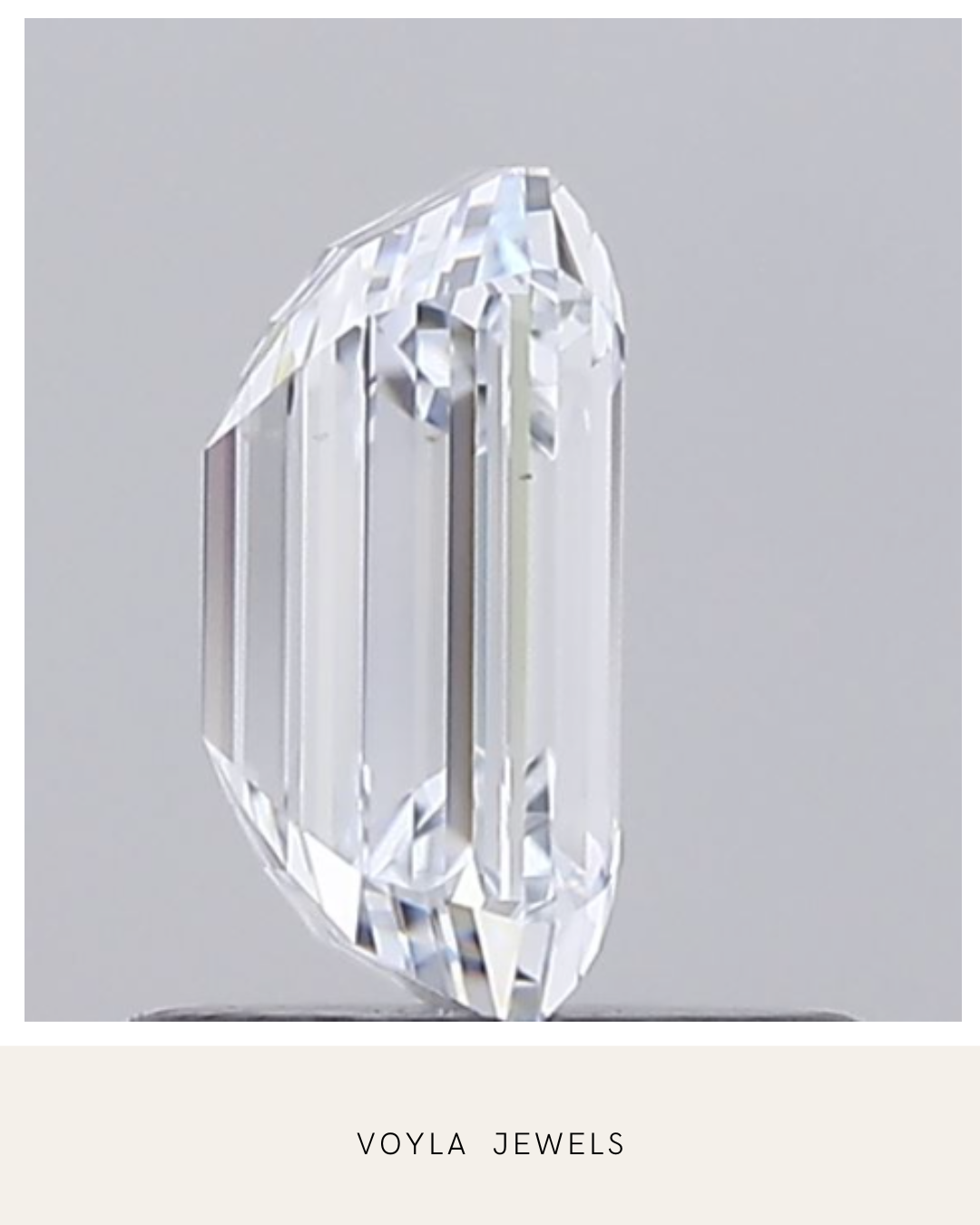 Lab Grown Emerald Diamond 1.00ct F VS1