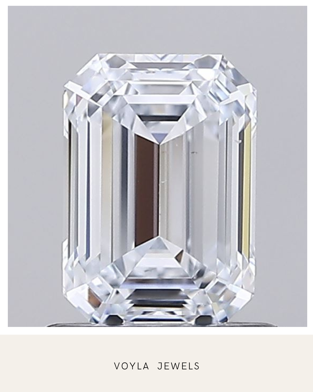 Lab Grown Emerald Diamond 1.00ct F VS1
