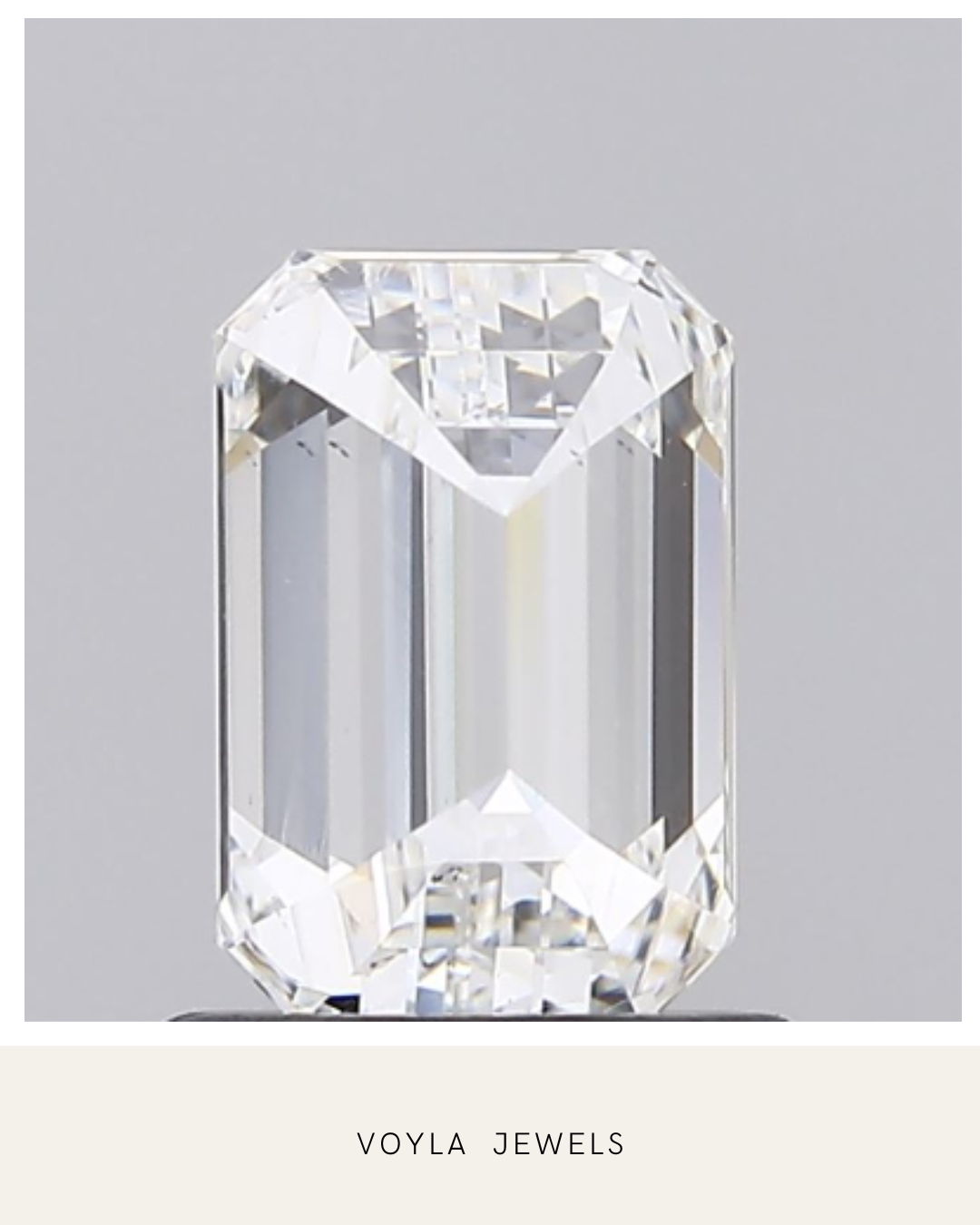 Lab Grown Emerald Diamond 1.00ct F VS2
