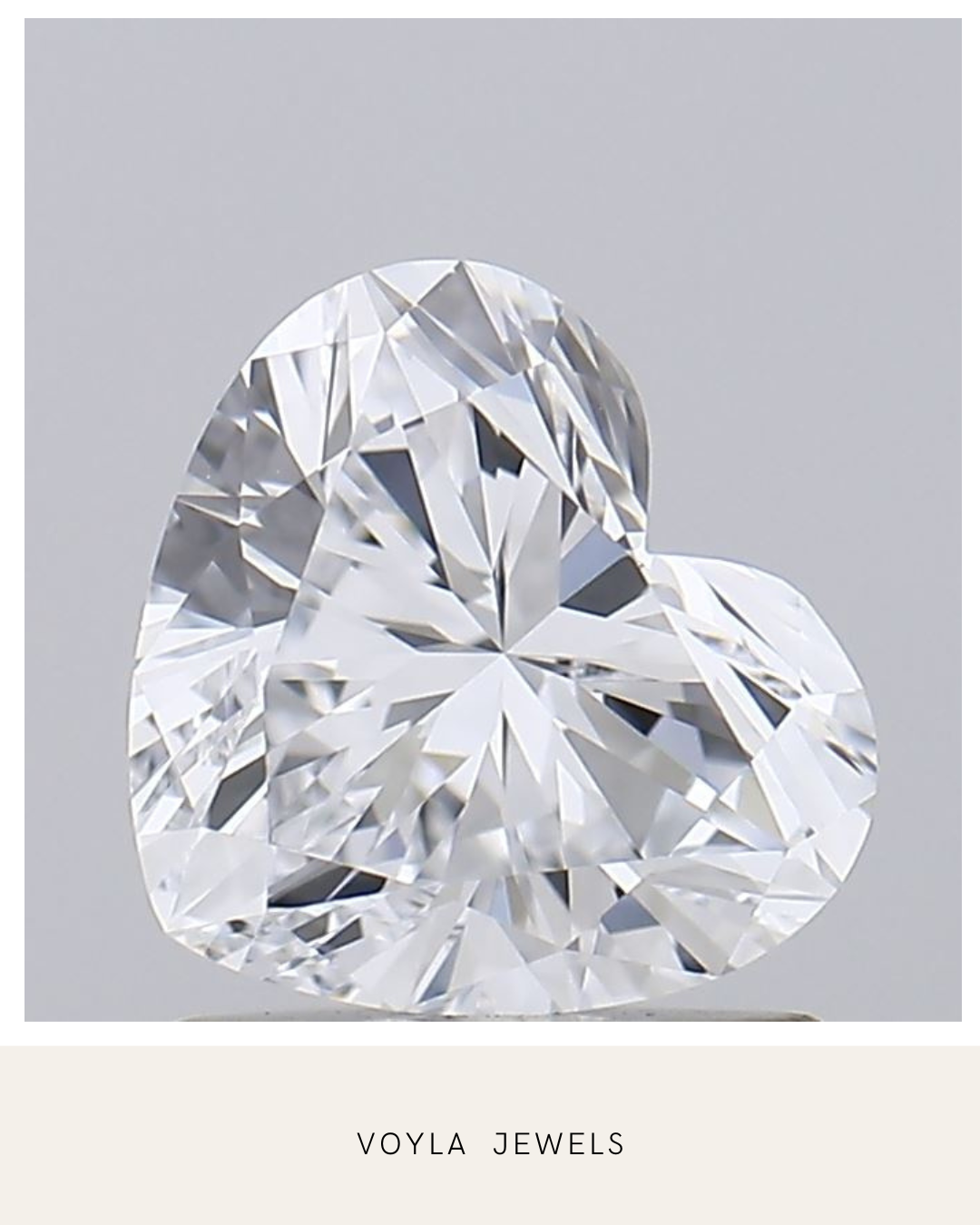 Lab Grown Heart Diamond 1.00ct D IF