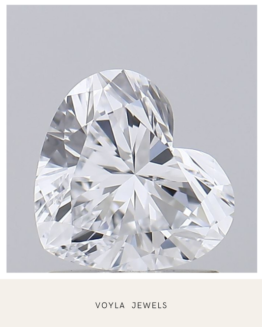 Lab Grown Heart Diamond 1.00ct D IF