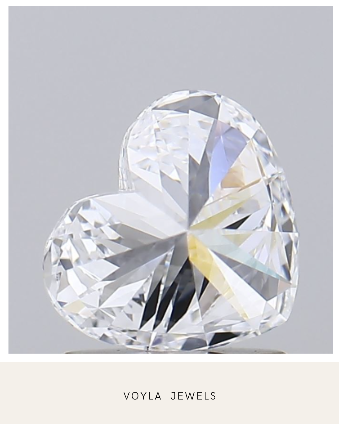 Lab Grown Heart Diamond 1.00ct D IF