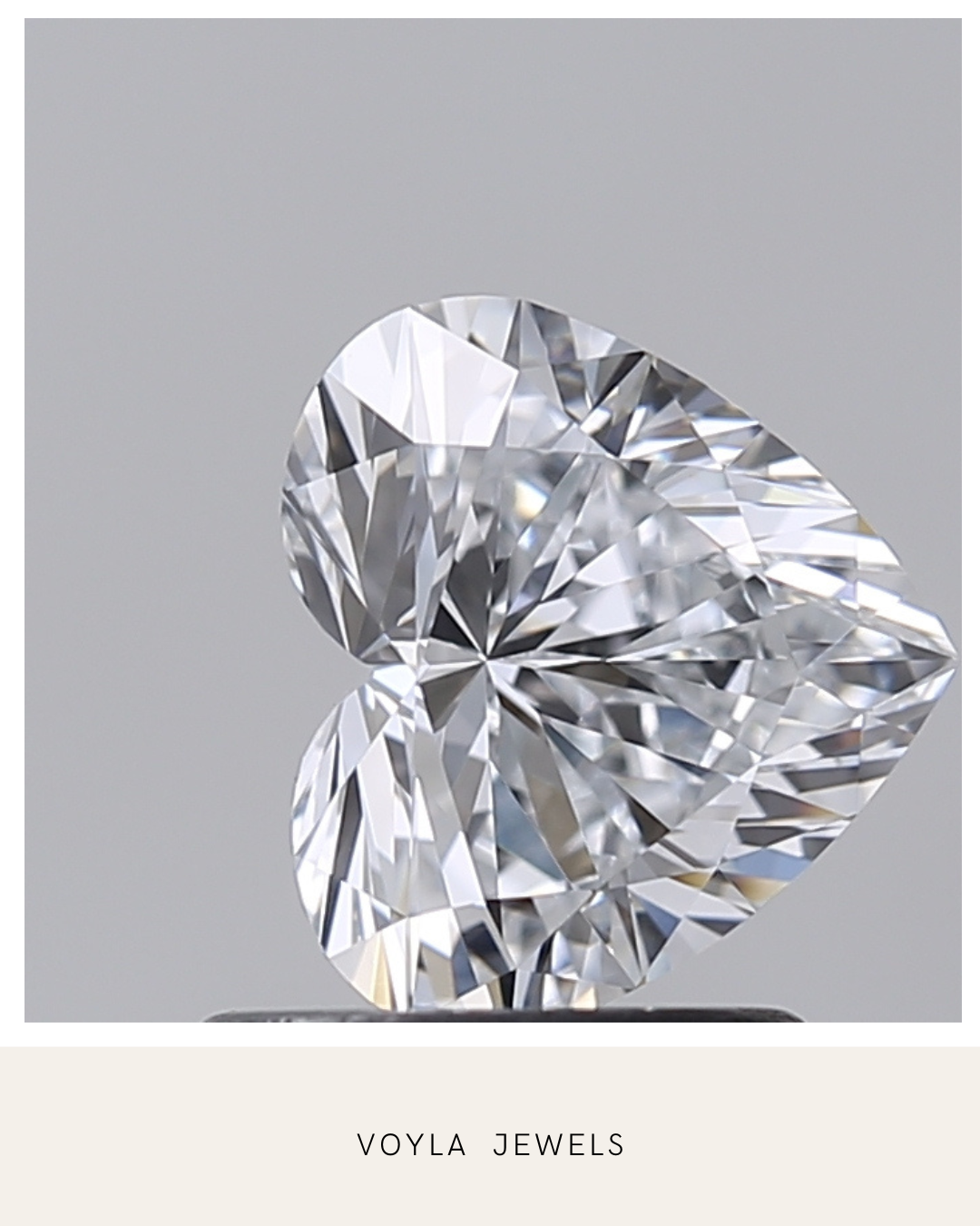 Lab Grown Heart Diamond 1.00ct D VVS2