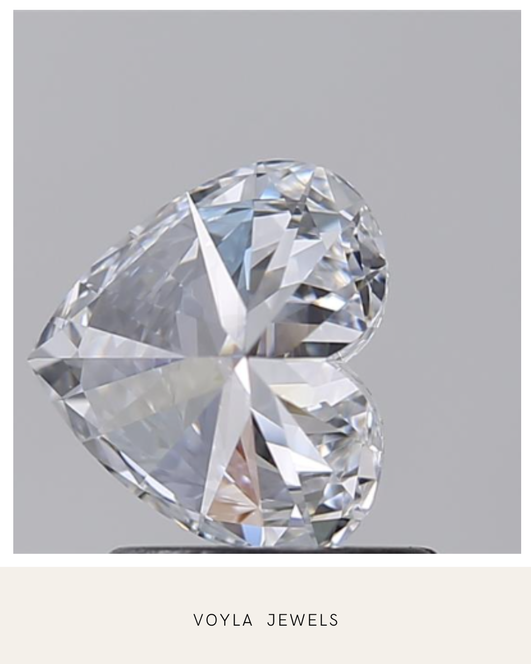 Lab Grown Heart Diamond 1.00ct D VVS2
