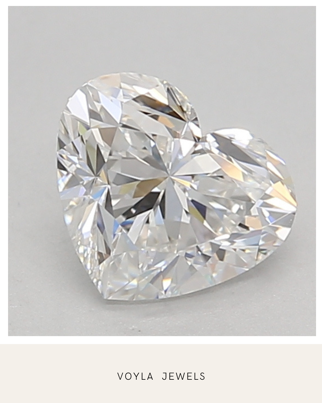 Lab Grown Heart Diamond 1.00ct E IF